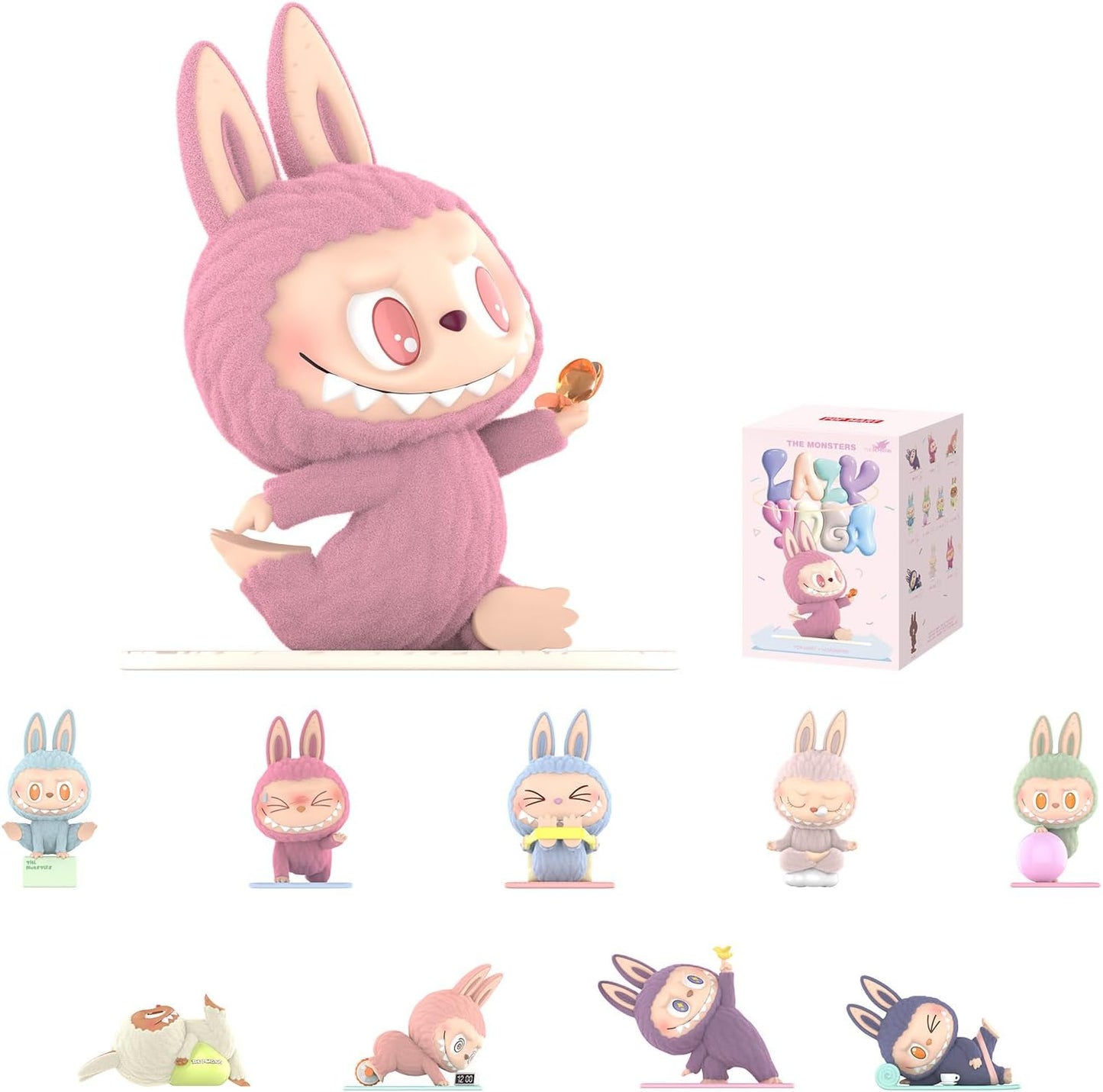 POP MART The Monsters Lazy Yoga Series – Complete 10-Piece Blind Box Collectible Figures Set | Random Design, Premium Quality, Authentic Guarantee