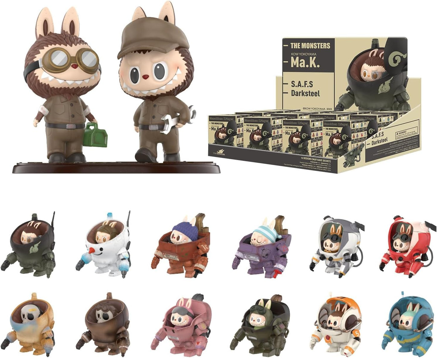 POP MART The Monsters x Kow Yokoyama Ma.K. Blind Box Figure – Random Collectible Art Toy, Designer Desk Décor (1PC)