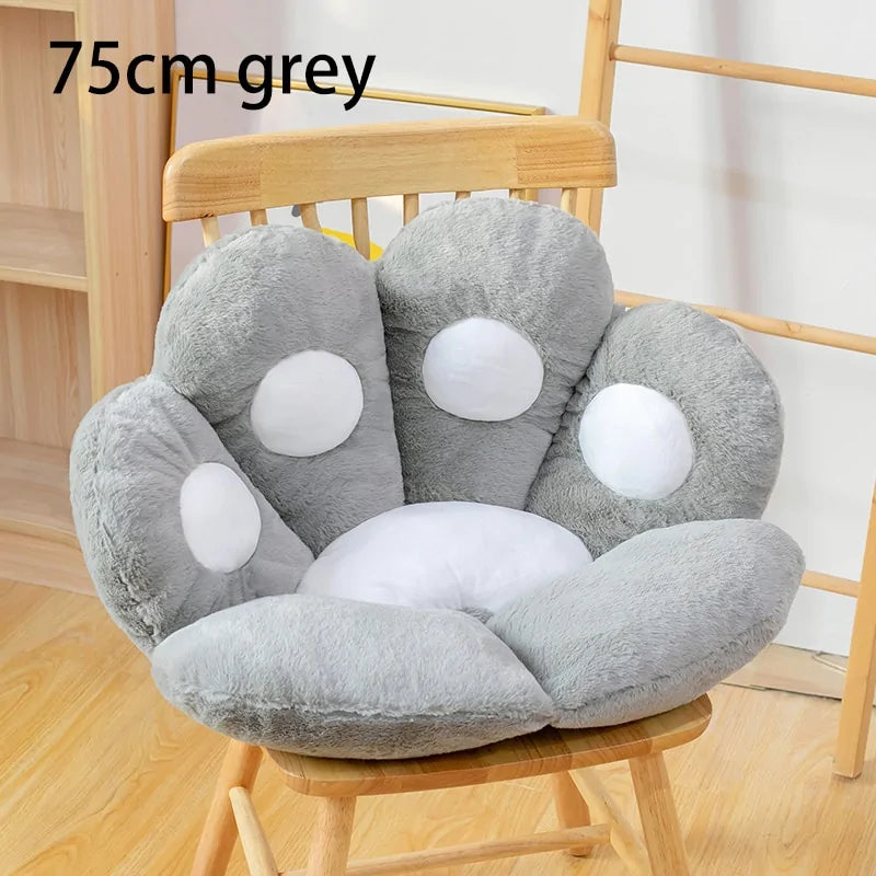 Cat Bear Paw Plush Seat Cushion - Indoor Floor Stuffed Sofa Decor Pill