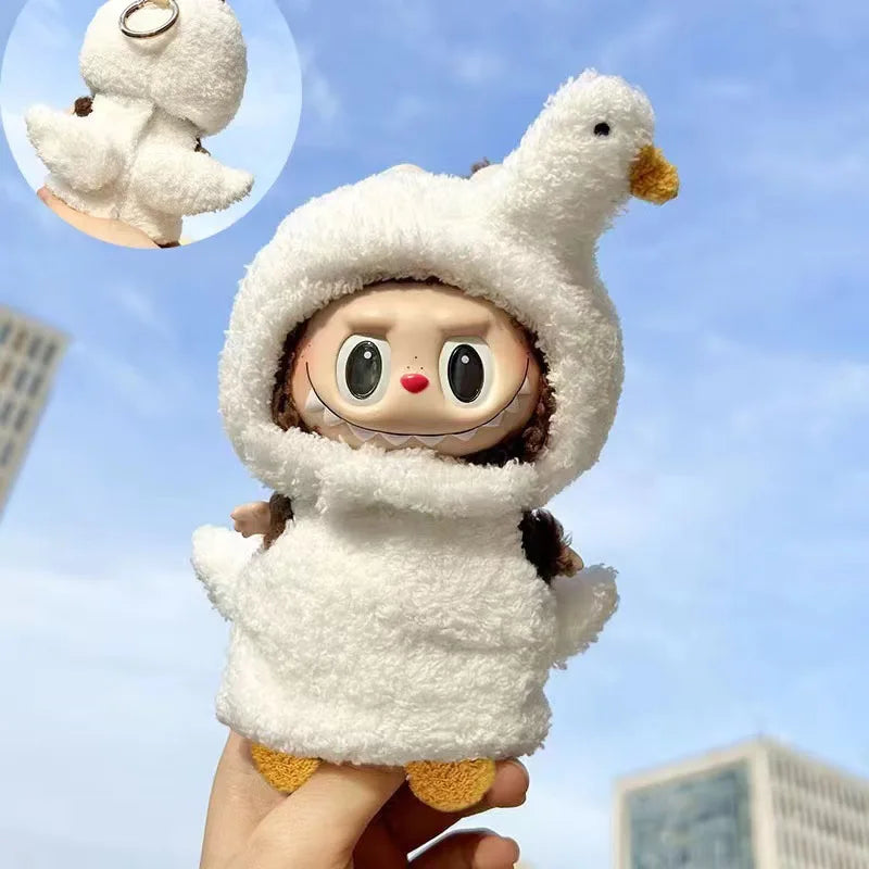 Labubu Plush Doll Set – Cute Monkey, Shark, Dinosaur & More (Keychain Soft Toy)