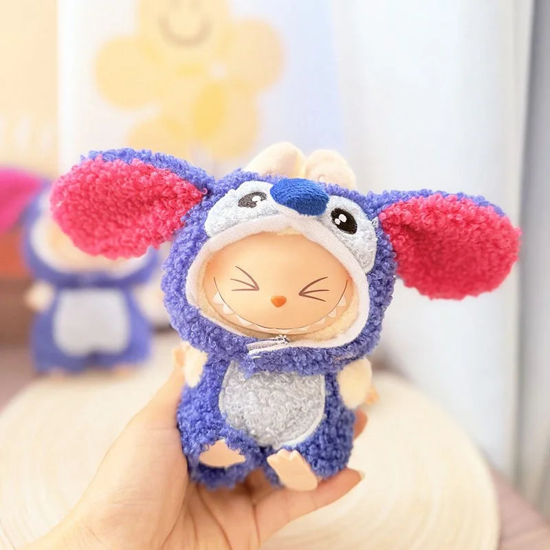 Cute Labubu Doll Clothes & Accessories – Fits 15–17cm Dolls | Bee, Dinosaur, Shark, Baby Styles & More