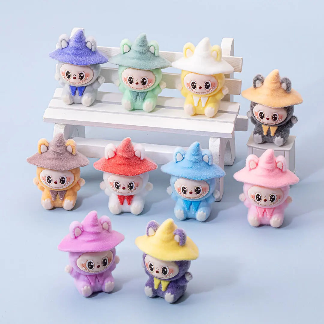 Lububu Kawaii Anime Flocked Figure – Random Blind Box Collectible Desk Toy (1PC)