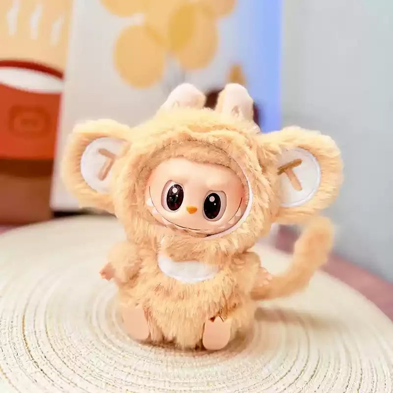 Labubu Plush Doll Set – Cute Monkey, Shark, Dinosaur & More (Keychain Soft Toy)