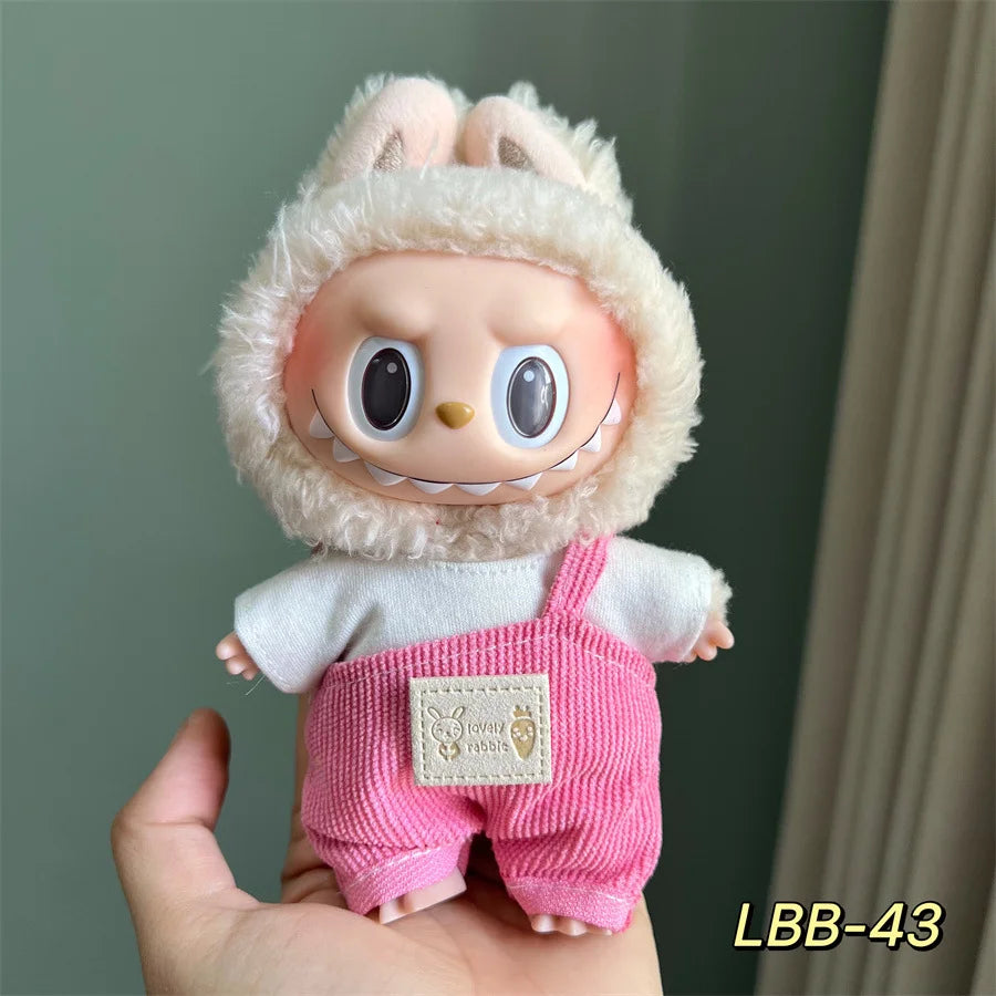 Cute Labubu Doll Clothes & Accessories – Fits 15–17cm Dolls | Bee, Dinosaur, Shark, Baby Styles & More