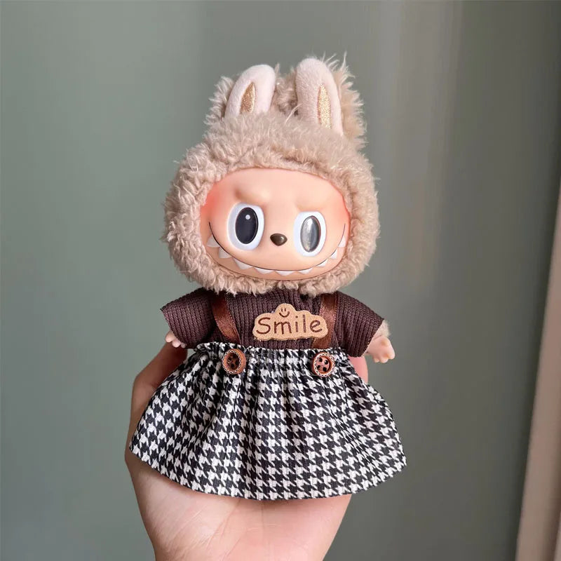 Labubu Doll Clothes & Accessories – Fits 15–17cm Plush Dolls (Bee, Shark, Dinosaur Styles)