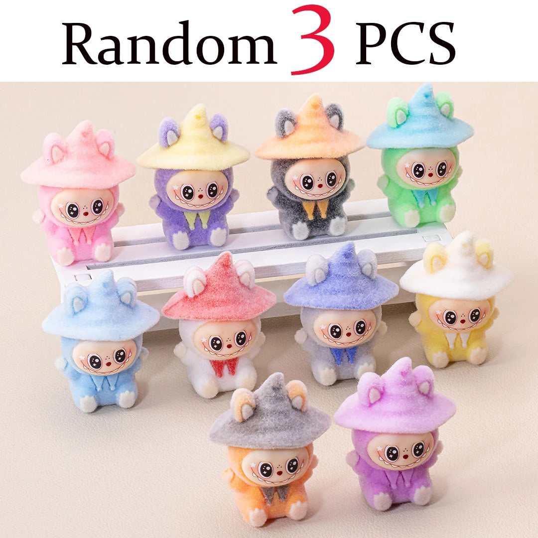 Lububu Kawaii Anime Flocked Figure – Random Blind Box Collectible Desk Toy (1PC)