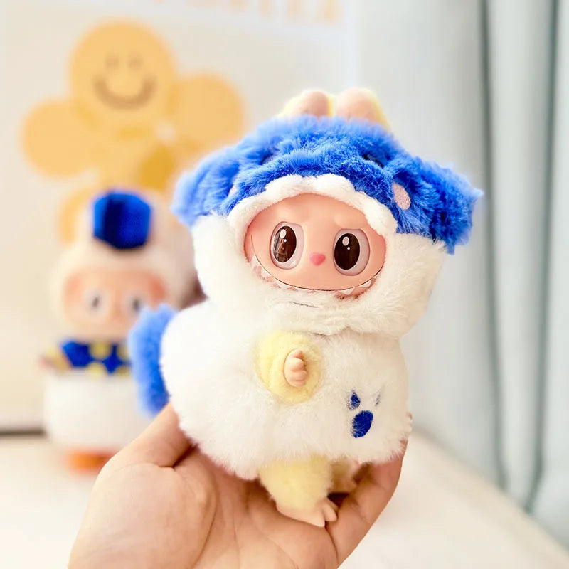 Labubu Plush Doll Set – Cute Monkey, Shark, Dinosaur & More (Keychain Soft Toy)