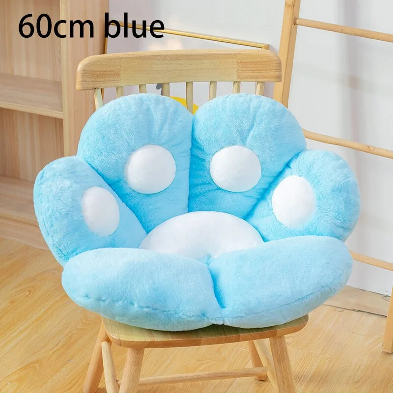 Cat Bear Paw Plush Seat Cushion - Indoor Floor Stuffed Sofa Decor Pill