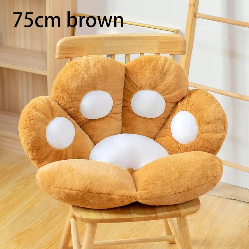 Cat Bear Paw Plush Seat Cushion - Indoor Floor Stuffed Sofa Decor Pill