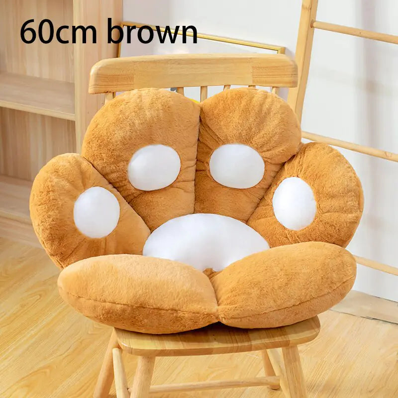 Cat Bear Paw Plush Seat Cushion - Indoor Floor Stuffed Sofa Decor Pill