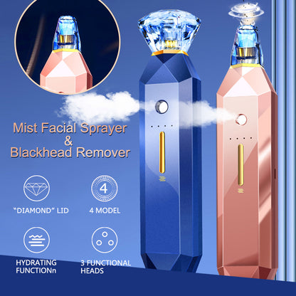2-in-1 Blackhead Remover & Facial Steamer – Pore Vacuum with Hydrating Mist for Deep Skin Cleansing