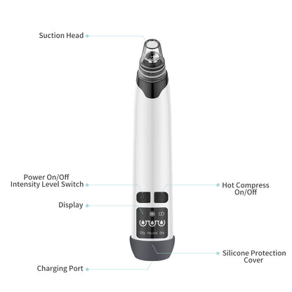 Electric Blackhead Remover & Facial Pore Vacuum – Skin Scrubber & Acne Cleaner Tool