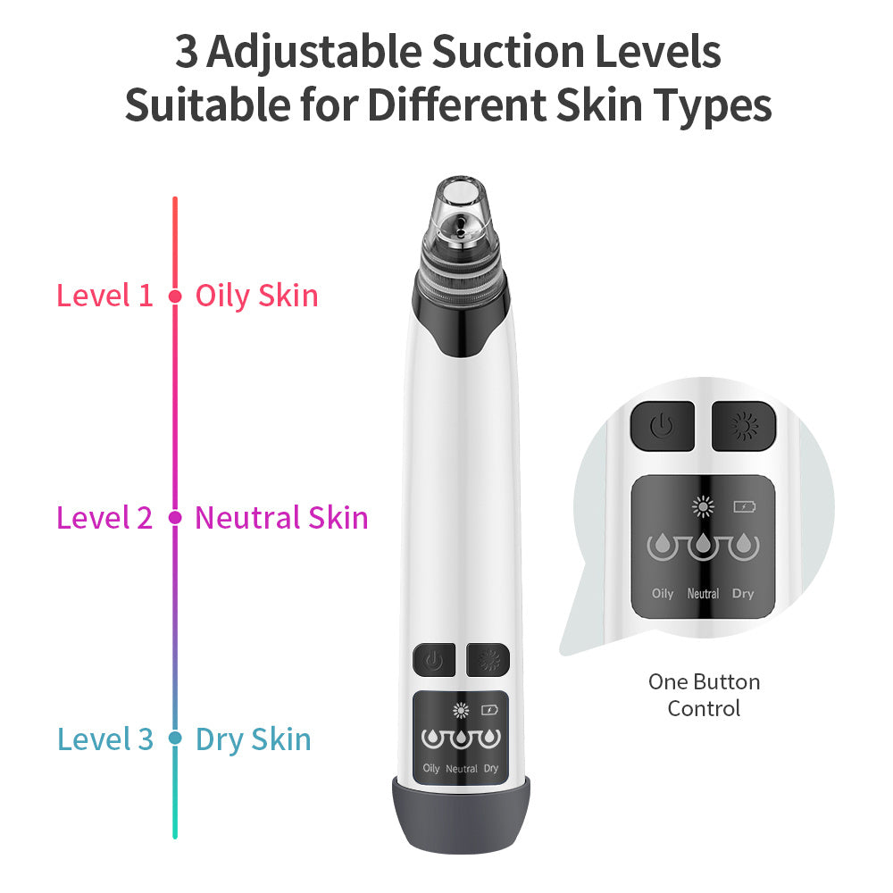 Electric Blackhead Remover & Facial Pore Vacuum – Skin Scrubber & Acne Cleaner Tool