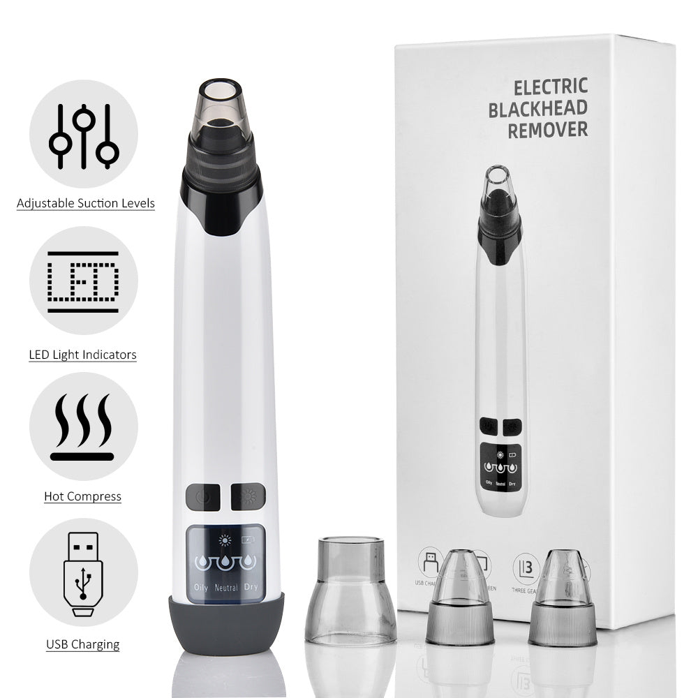 Electric Blackhead Remover & Facial Pore Vacuum – Skin Scrubber & Acne Cleaner Tool