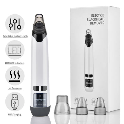Electric Blackhead Remover & Facial Pore Vacuum – Skin Scrubber & Acne Cleaner Tool
