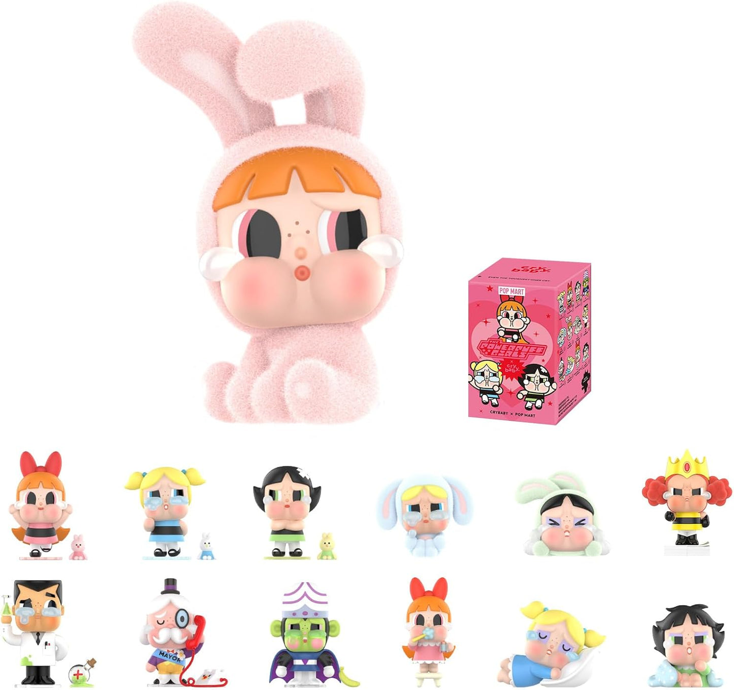 Unlock the Magic of CRYBABY X Powerpuff Girls – 12 Exciting Random Blind Box Action Figures Perfect for Kids' Birthdays and Holiday Surprises!