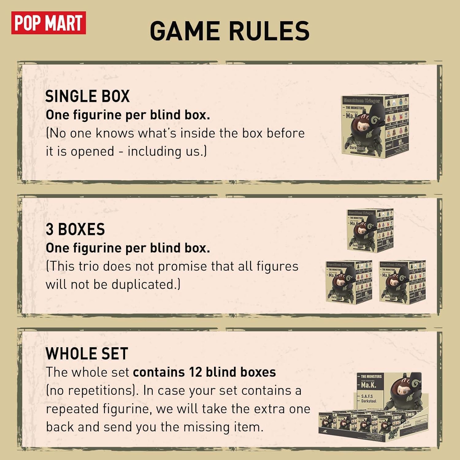 POP MART The Monsters x Kow Yokoyama Ma.K. Blind Box Figure – Random Collectible Art Toy, Designer Desk Décor (1PC)