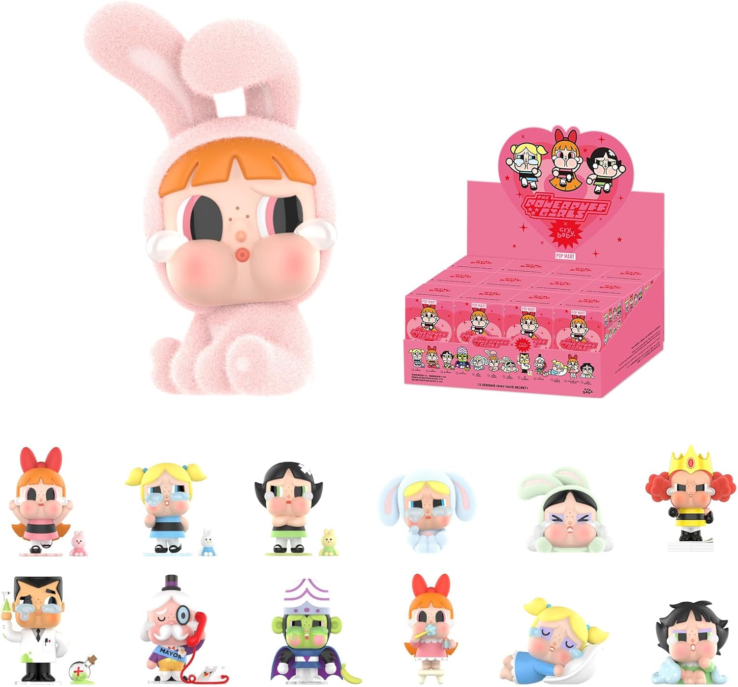Unlock the Magic of CRYBABY X Powerpuff Girls – 12 Exciting Random Blind Box Action Figures Perfect for Kids' Birthdays and Holiday Surprises!