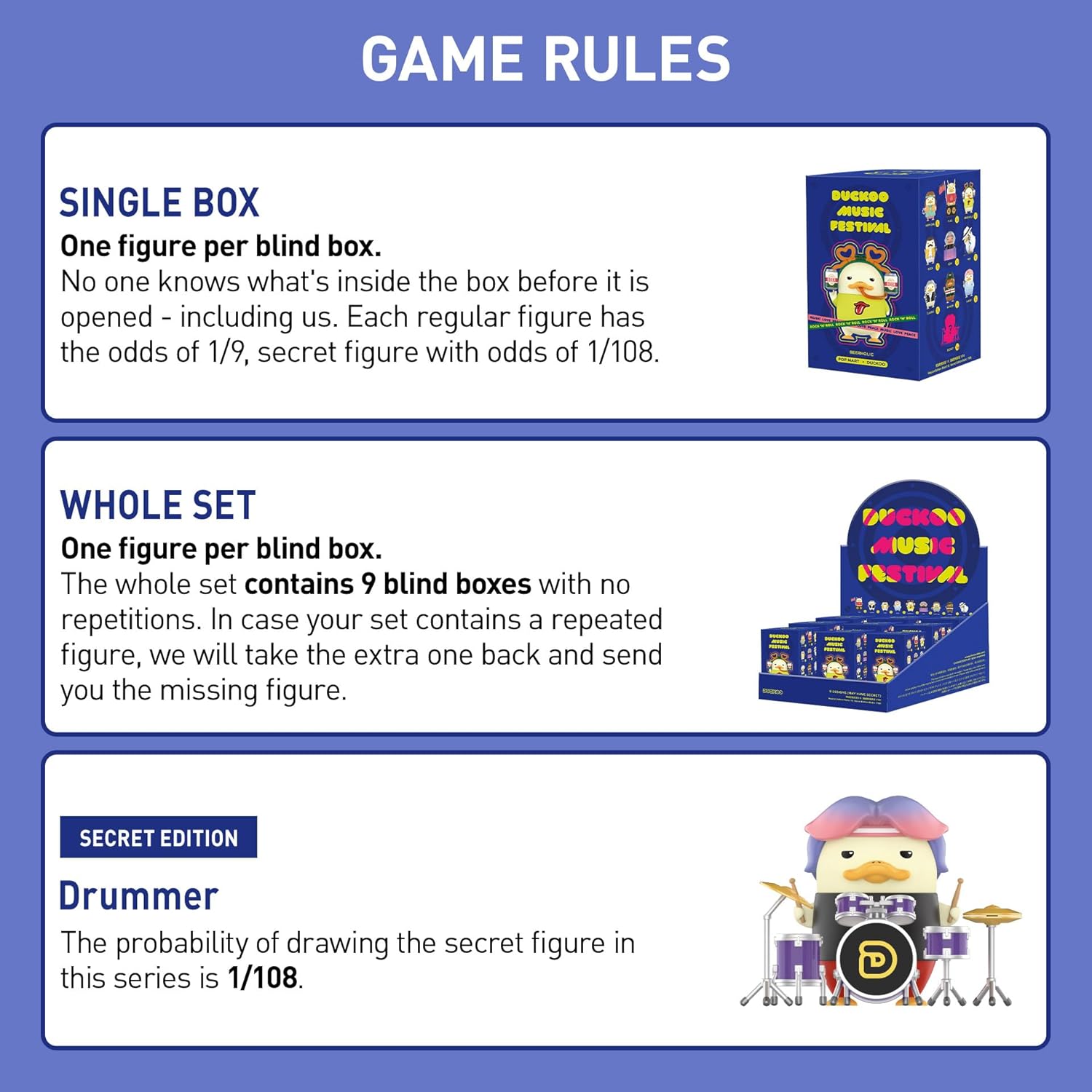 DUCKOO Music Festival Series Blind Box Figures - Collectible Random Design Action Figures for Home Decor and Unique Gift Ideas for All Ages