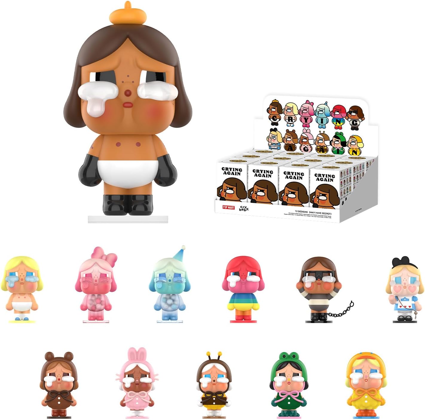 Discover the Fun with Crybaby Crying Again Series - 12 Unique Blind Box Action Figures for Collectors and Decor Lovers!