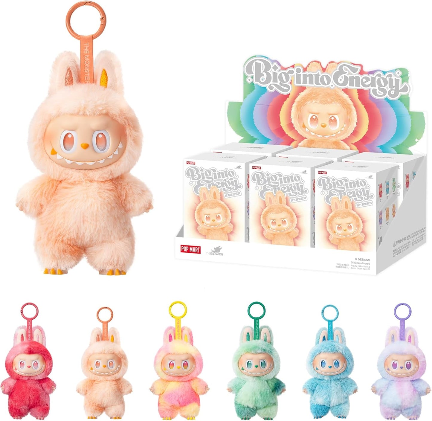 POP MART The Monsters Big Into Energy Series – Vinyl Plush Pendant Blind Box Collectible Figure (1 Random Design)