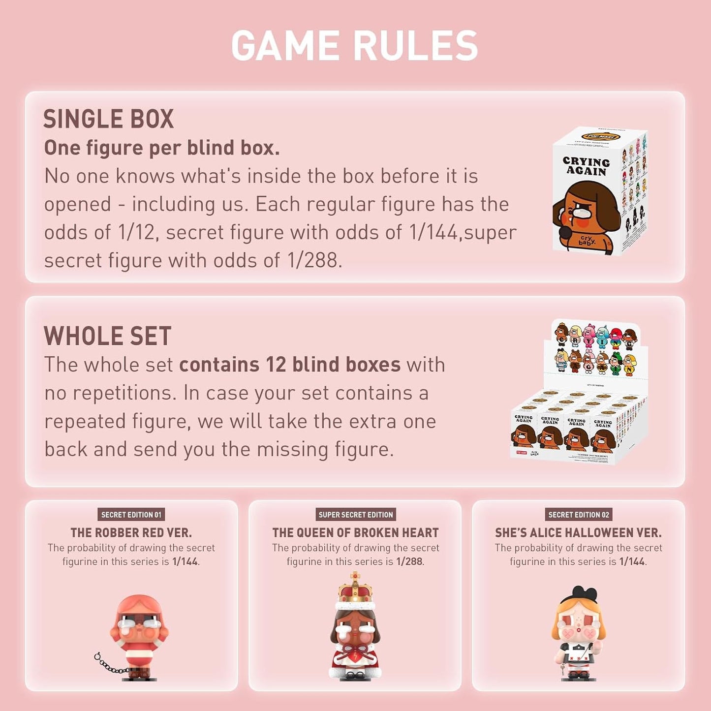 Discover the Fun with Crybaby Crying Again Series - 12 Unique Blind Box Action Figures for Collectors and Decor Lovers!