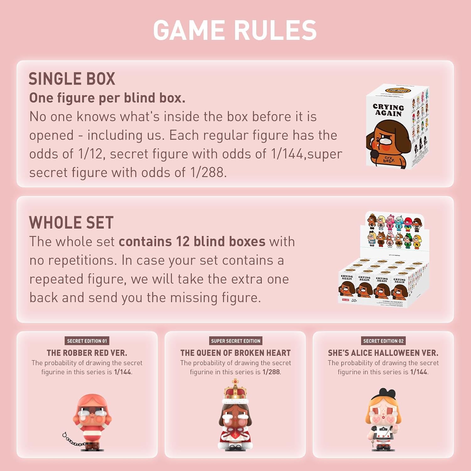 Discover the Fun with Crybaby Crying Again Series - 12 Unique Blind Box Action Figures for Collectors and Decor Lovers!