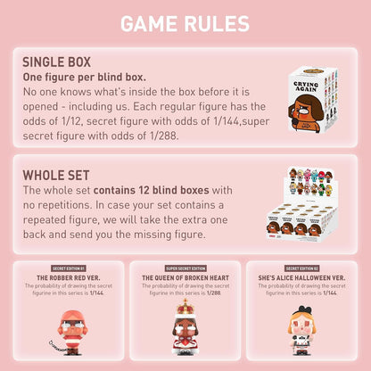 Discover the Fun with Crybaby Crying Again Series - 12 Unique Blind Box Action Figures for Collectors and Decor Lovers!