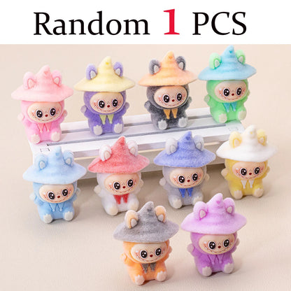 Lububu Kawaii Anime Flocked Figure – Random Blind Box Collectible Desk Toy (1PC)
