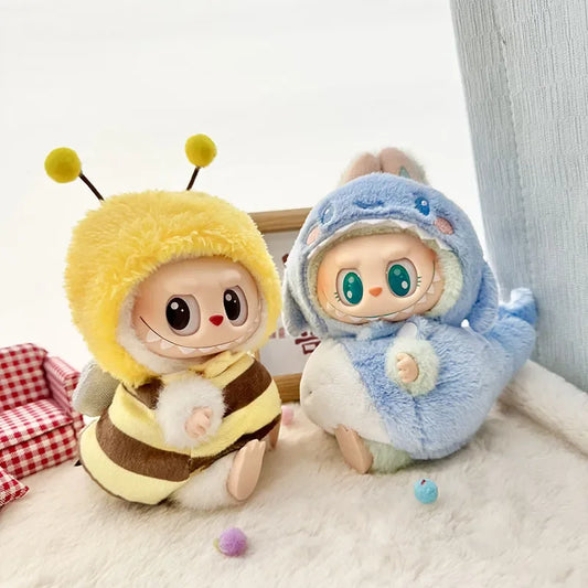 Labubu Plush Doll Set – Cute Monkey, Shark, Dinosaur & More (Keychain Soft Toy)