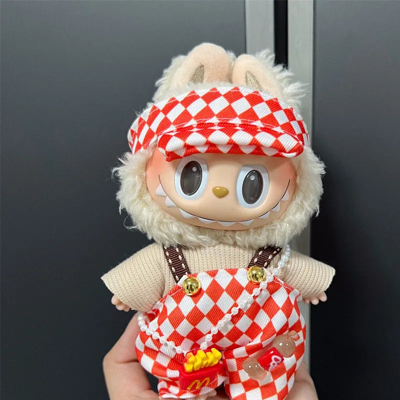 Labubu Doll Clothes & Accessories – Fits 15–17cm Plush Dolls (Bee, Shark, Dinosaur Styles)