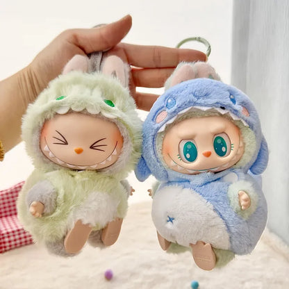 Labubu Plush Doll Set – Cute Monkey, Shark, Dinosaur & More (Keychain Soft Toy)