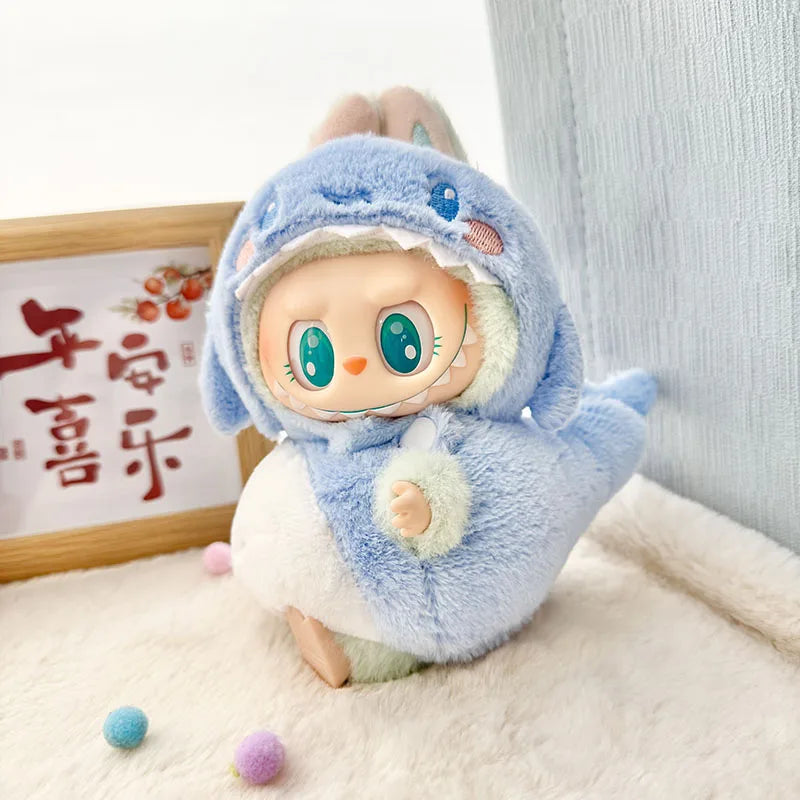 Labubu Doll Clothes & Accessories – Fits 15–17cm Plush Dolls (Bee, Shark, Dinosaur Styles)