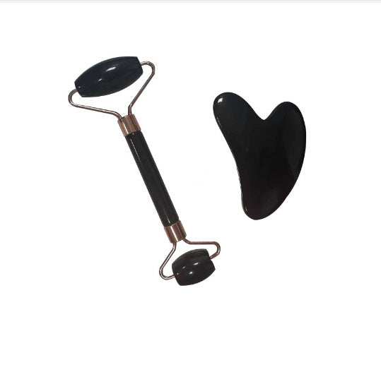 Gua Sha Stone for Face – Black Facial Massage Tool for Wrinkle Removal & Skin Lifting