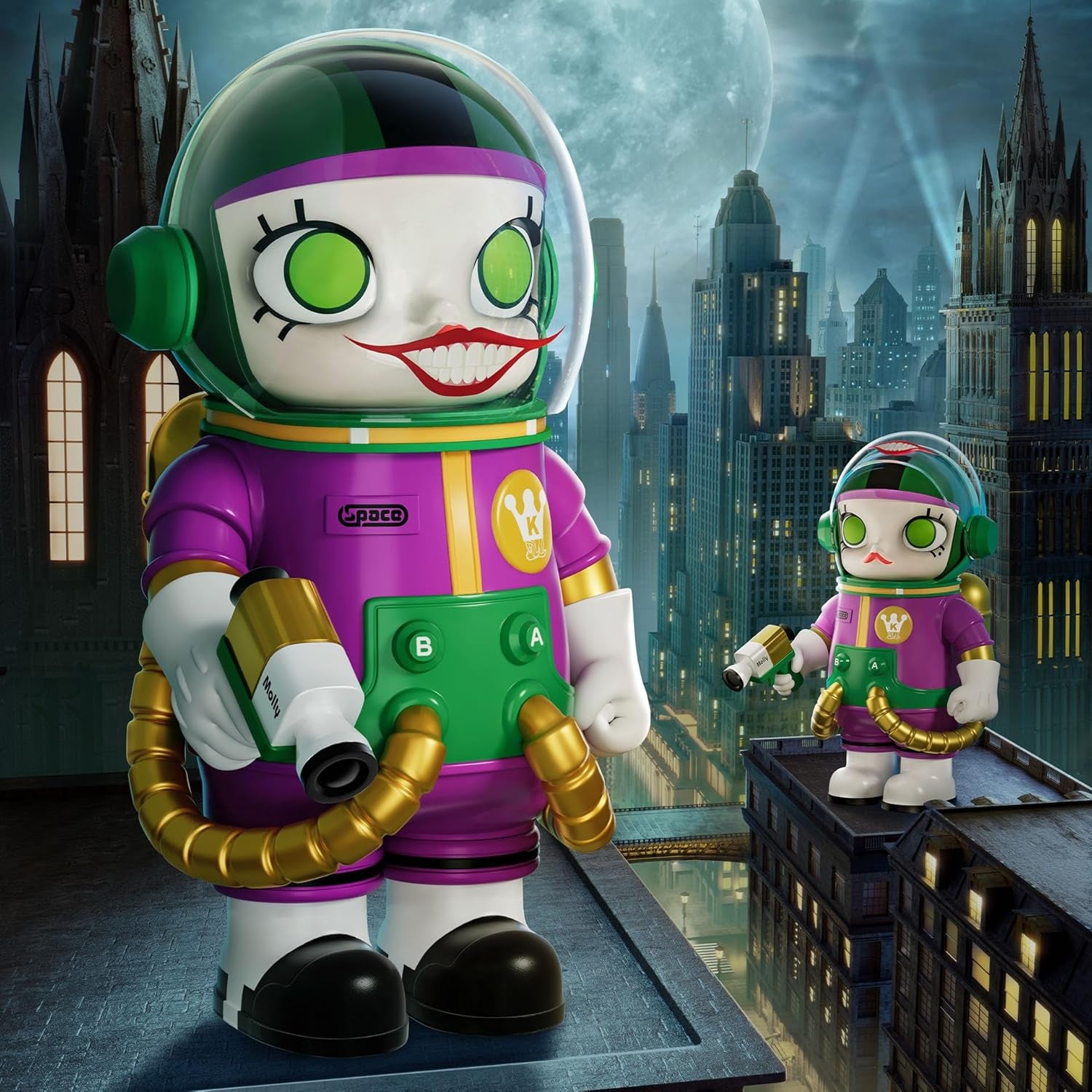Mega Space Molly 400% Joker Collection Figurine - Exquisite 11.8 Inch Collectible Art Toy for Modern Home Décor